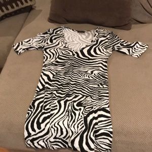 Venus zebra print mini dress size small